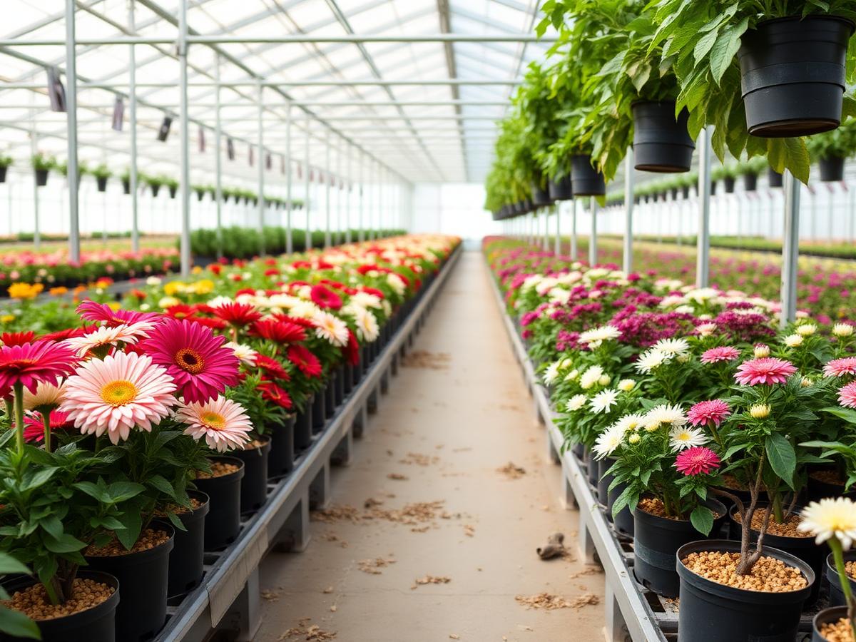 Floriculture using cocopeat growing media